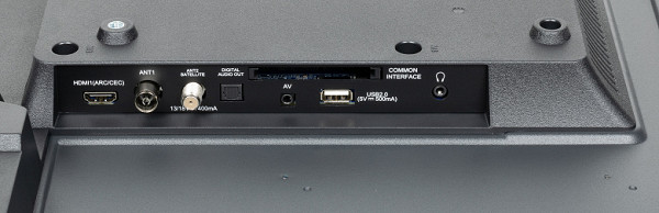 Most of the connectors on the TV are standard, full-size and located quite freely. The power cable is non-removable and has a length of 1.5 m.Among the advantages of the TV, it is worth noting the presence of three HDMI ports (all three are version 1.4, which is enough to effectively use all the functions of the model, and HDMI1 also has ARC support) and two USB 2.0 ports with a maximum current of up to 0.5 A. This ensures trouble-free operation with most low-power USB drives and SSDs. In addition, both USB ports can be used to connect various peripheral devices (keyboards, mice, USB receivers) with appropriate power requirements.