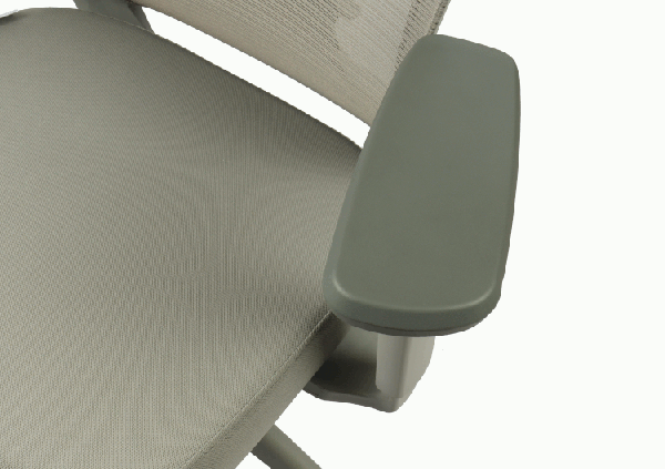 The armrests can be placed parallel to the seat or placed at an angle of about 30° — positive or negative.