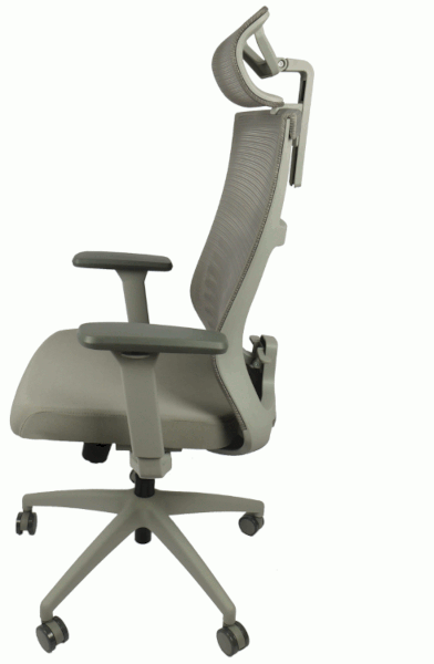 Evolution Fishbones has three fixed positions: the chair allows you to keep your back strictly vertical, recline at 135°, or take an intermediate position.