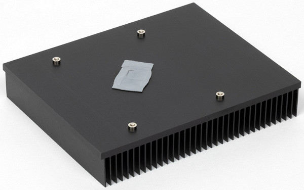 The efficiency of heat dissipation is increased by using a thermal pad.