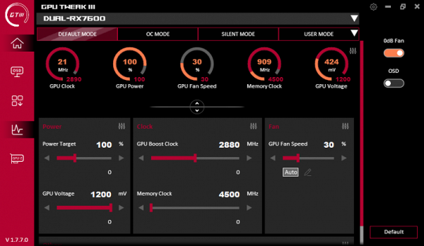 Preset frequency mode by default