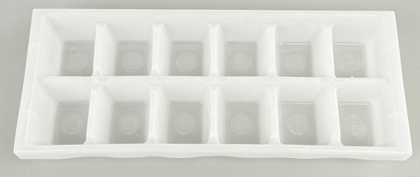 The freezer comes with a traditional ice container that holds twelve cubes.