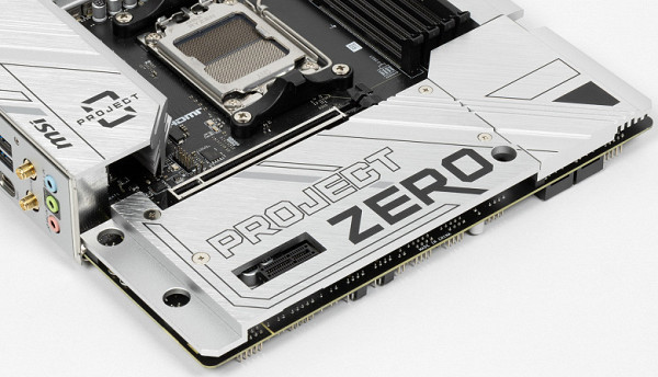 Both M.2 slots have a single common heatsink, which is screwed on one side to the chipset heatsink.