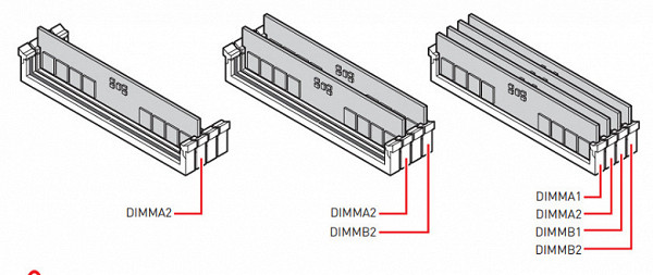 The DIMM slots on the board do not have a metal frame, which usually prevents deformation of the slots and the printed circuit board when installing memory, and also reduces the level of electromagnetic interference. However, in the area of ​​the locks, where the memory modules have a cutout, there are metal inserts that provide more reliable fixation of the DIMM modules.