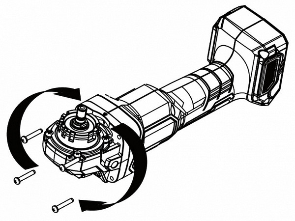 To change the position of the protective cover, no key is required. Just press the special spring-loaded red lever, and the cover easily turns in the desired direction, within certain limits, of course.