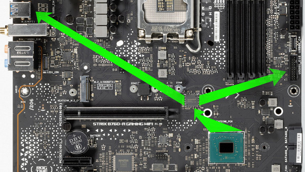 another1 is implemented via B760 and is represented by the Type-C port on the rear panel;
7 USB 2.0/1.1 ports: 4 are implemented via the Genesys Logic GL850G hub
