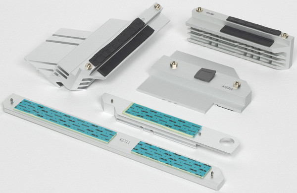 As we can see, the cooling of the chipset is organized separately from the power converters. The VRM section has its own two separate radiators.