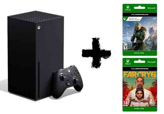 XBOX SERIES X 1TB SSD WITH 2 GAMES HALO INFINITE (DIGITAL CODE) & FAR CRY 6 (DIGITAL CODE) 