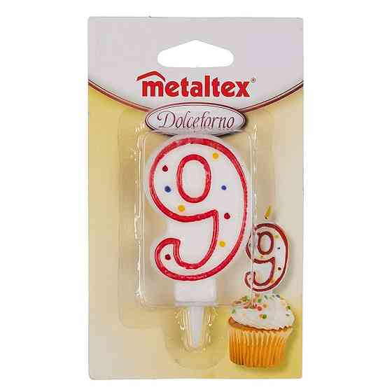 Shaped Birthday Candle + Base ( Large ) 9 Gazimağusa