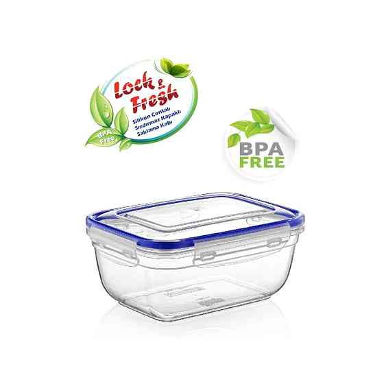 1400 Ml Rectangular Storage Container with Gasket 