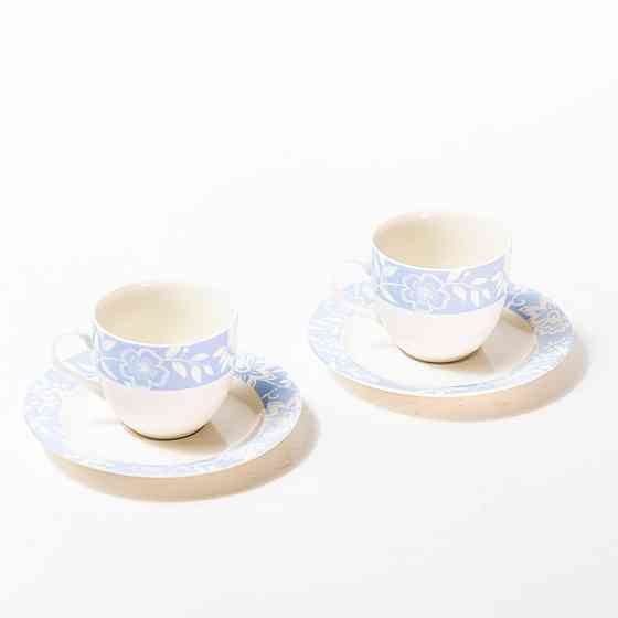 FLEUR CUP&SAUCER Coffee Set for 4 Persons 