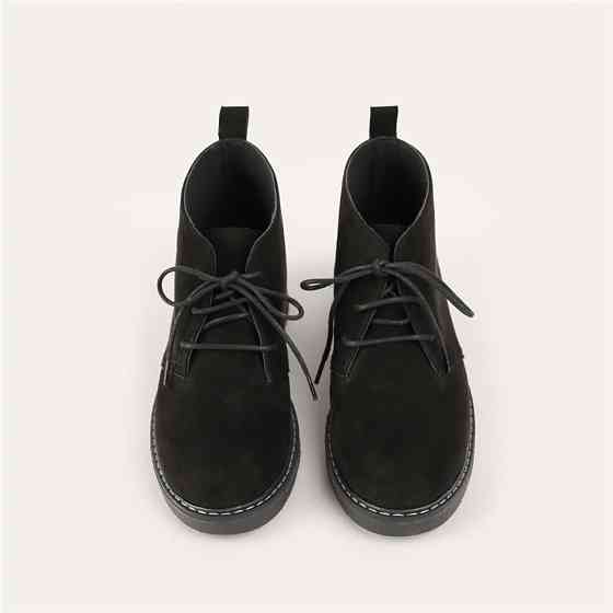 Suede Look Lace-up Boots 