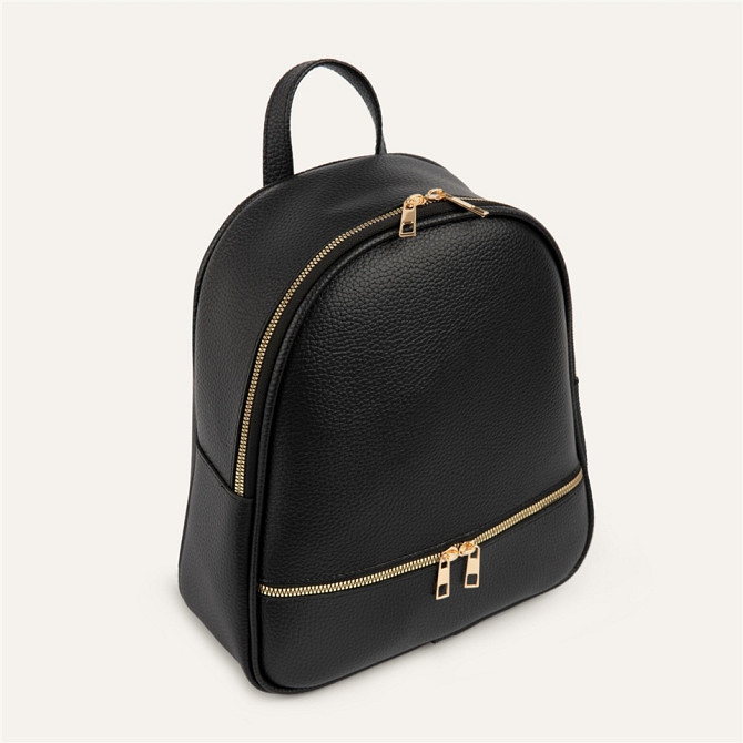 Leather Look Zipper Detailed Backpack  - photo 3