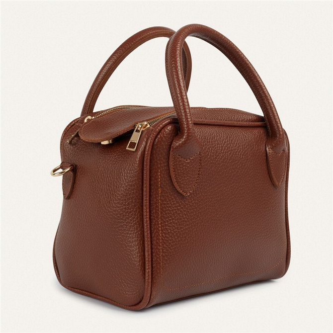 Faux Leather Detachable Strap Shoulder Bag  - изображение 3