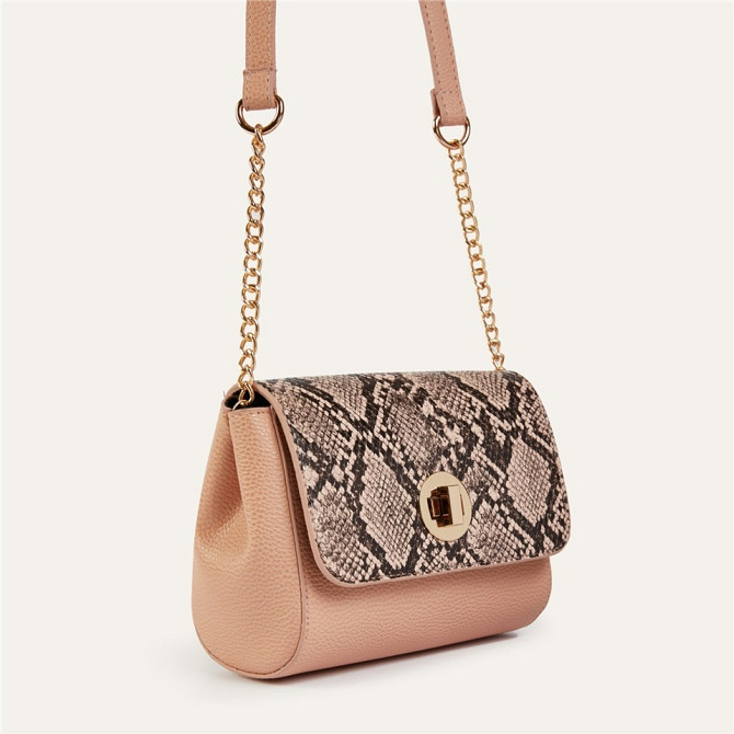 Snakeskin Patterned Crossbody Shoulder Bag  - изображение 2