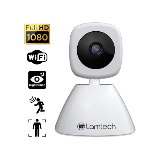 Lamtech Wireless IP Camera - Full HD - White 