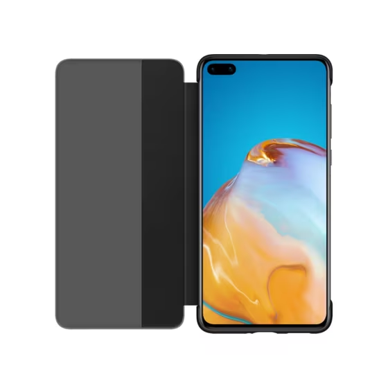 Huawei P40 Smart View Flip Cover Case - Black  - photo 1