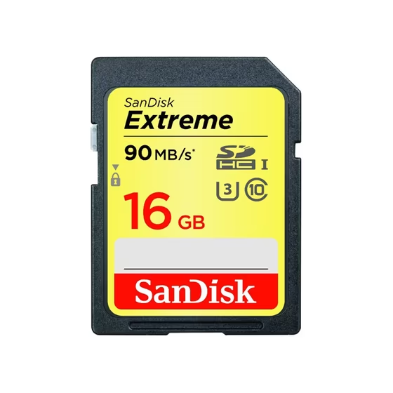 SDHC Memory Card 16GB Class 10 - SanDisk Extreme SDSDXNE-016G-GNCIN 