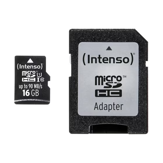 Memory card microSDHC 16GB Class 10 & SD Adapter - Intenso 3433470 