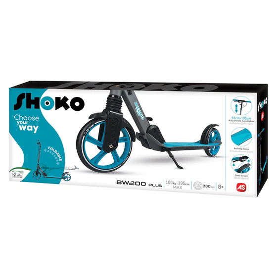 Shoko BW 200 Plus Two Wheel Scooter for 8+ Years Blue  - изображение 8