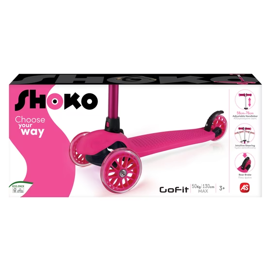 Shoko Twist & Roll Go Fit Tricycle Scooter for 3+ Years Pink 