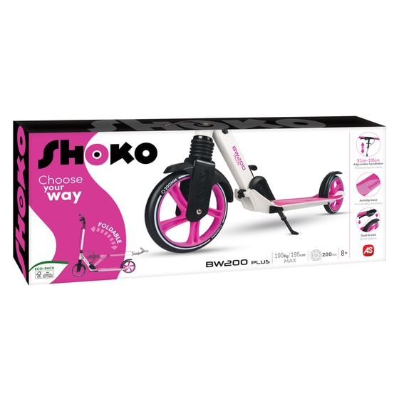 Shoko Foldable BW 200 Plus Two-Wheel Scooter for 8+ Years Fuchsia  - изображение 7