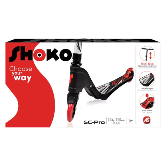 Shoko Sc-Pro Skateboard With 2 Wheels In Red Color For 5+ Years 