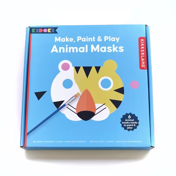 Kikkerland Children's Masks Make / Paint & Play - Animal Gazimağusa