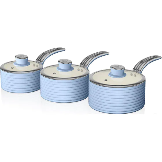 Swan 3pc Retro Pot Set SWPS3020BLN  - photo 1