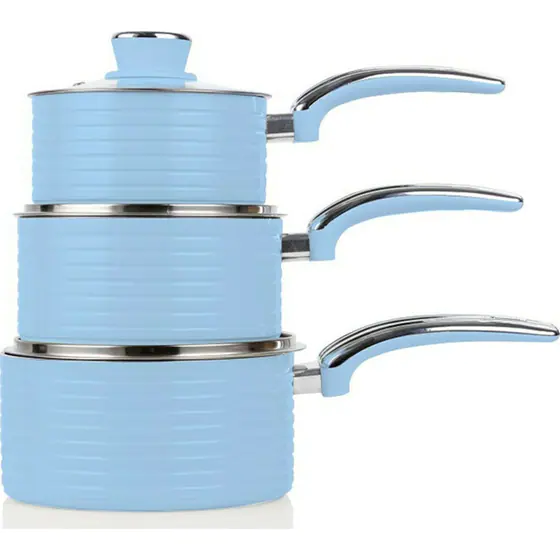 Swan 3pc Retro Pot Set SWPS3020BLN  - photo 2