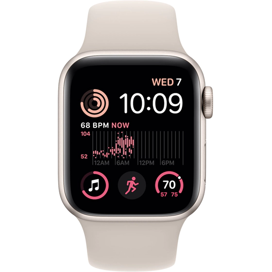 Apple Watch SE Starlight Aluminium GPS 40mm - Starlight Sport Band Regular  - изображение 2