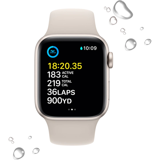 Apple Watch SE Starlight Aluminium GPS 40mm - Starlight Sport Band Regular  - изображение 4