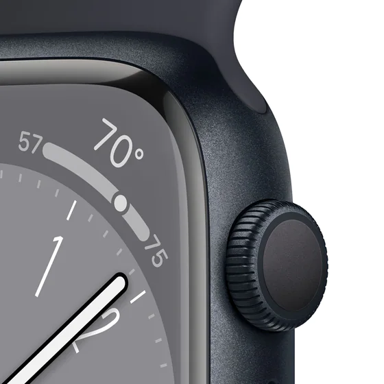 Apple Watch Series 8 Midnight Aluminium GPS 45mm - Midnight Sport Band Regular  - изображение 3