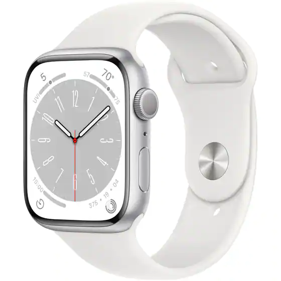 Apple Watch Series 8 GPS 41mm - Silver Aluminium Case with White Sport Band - Regular 
