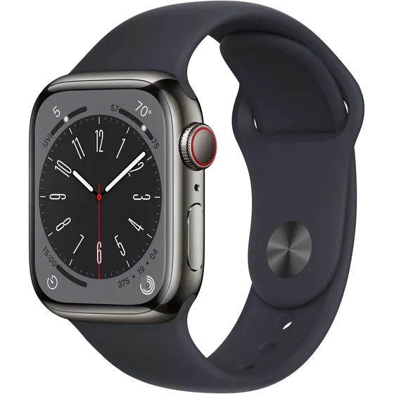 Apple Watch Series 8 Cellular 41mm Graphite Titanium Case with Midnight Sport Band - Regular  - изображение 1