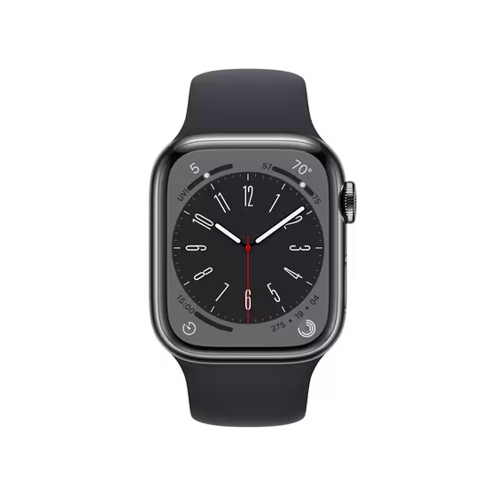Apple Watch Series 8 Cellular 41mm Graphite Titanium Case with Midnight Sport Band - Regular  - photo 2