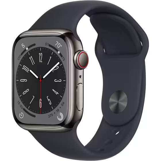Apple Watch Series 8 Cellular 45mm Graphite Titanium Case with Midnight Sport Band - Regular  - изображение 1