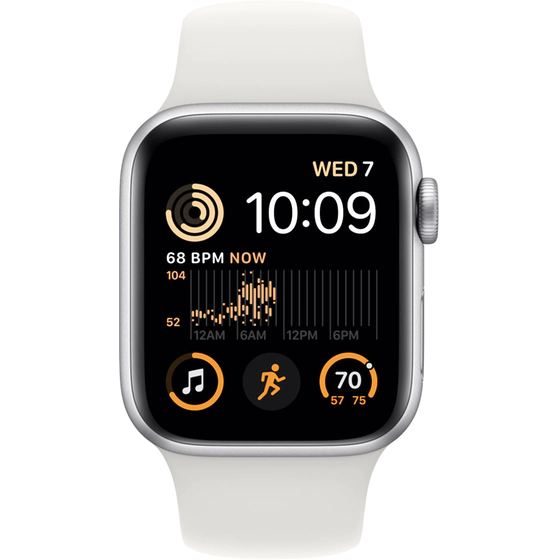 Apple Watch SE Cellular 40mm Silver Aluminium Case with White Sport Band - Regular  - изображение 2