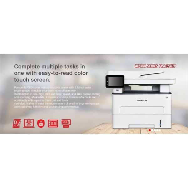 PANTUM M7300FDW LASER MFP WIFI/ADF/DUPLEX/FAX WITH SECURE PRINTING Gazimağusa - изображение 3