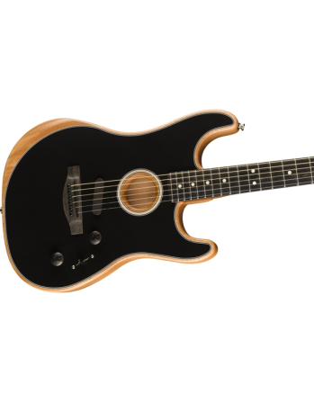 FENDER American Acoustasonic Strat Ebony Black Electric Acoustic Guitar Gazimağusa - photo 3