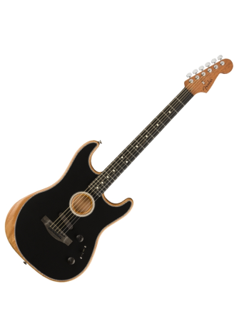 FENDER American Acoustasonic Strat Ebony Black Electric Acoustic Guitar Gazimağusa - photo 1