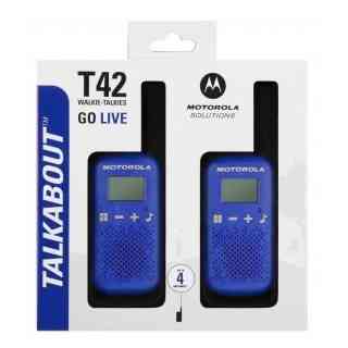 MOTOROLA walkie talkie T42 4km distance blue colour Gazimağusa