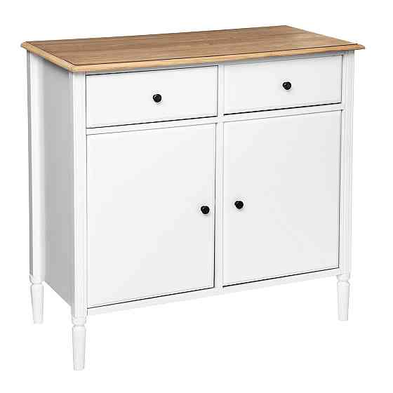 ATMOSPHERA White wooden drawer with 2 drawers and 2 doors 88x40x86cm Gazimağusa