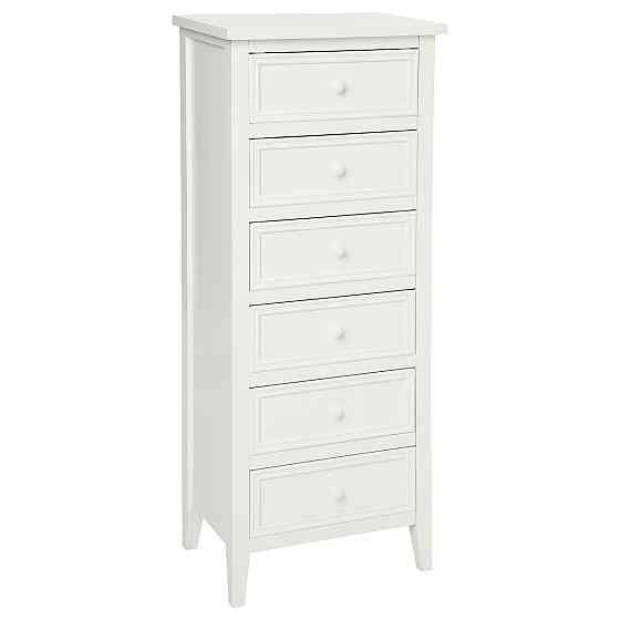 White 6 drawer cabinet 45x30x113cm Gazimağusa