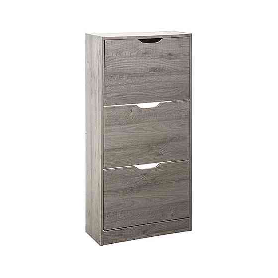 FIVE Wooden shoe cabinet grey with 3 drawers 60x24x118cm Gazimağusa