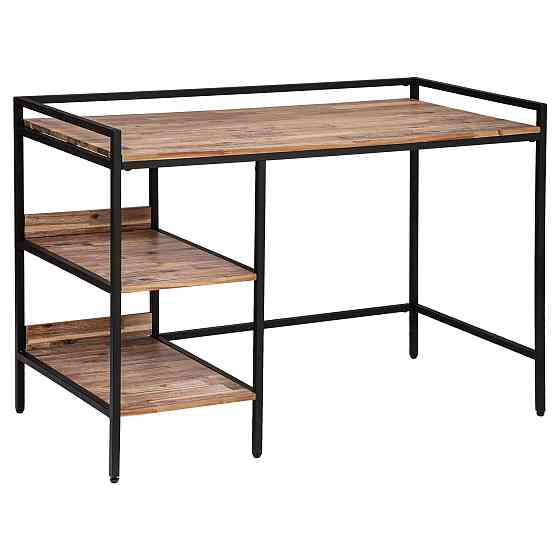 ATMOSPHERA Wooden desk with metal frame with 2 shelves 120x83x60cm Gazimağusa