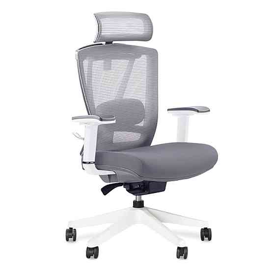 Office chair mesh metallic base with wheels grey Gazimağusa