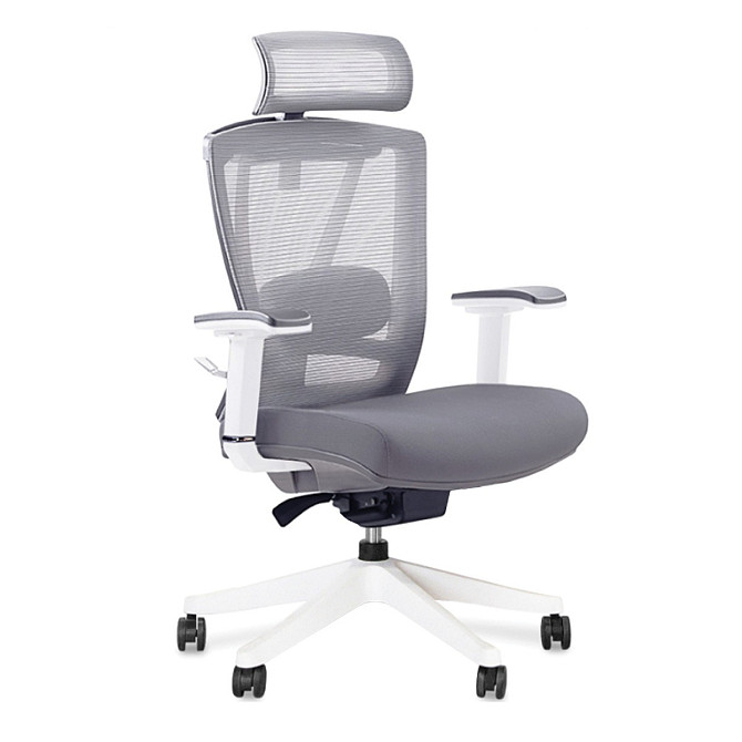 Office chair mesh metallic base with wheels grey Gazimağusa - изображение 1
