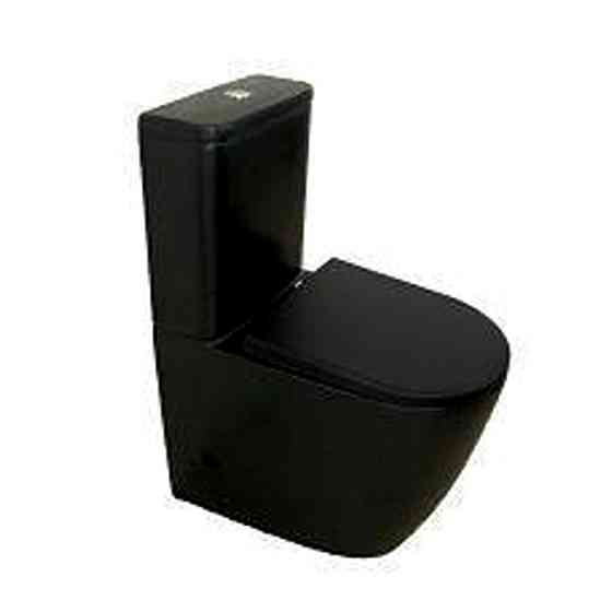 ELITE Black toilet with soft seat cover S-TRAP 25cm (no fittings) 64.2x38x85cm Gazimağusa