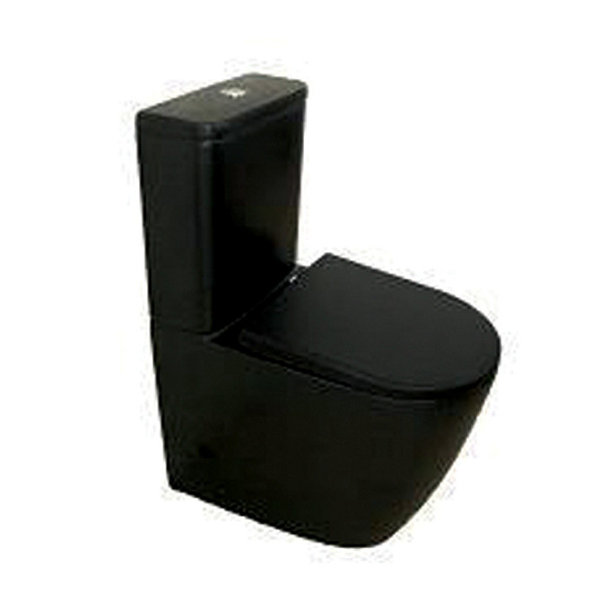 ELITE Black toilet with soft seat cover S-TRAP 25cm (no fittings) 64.2x38x85cm Gazimağusa - photo 1